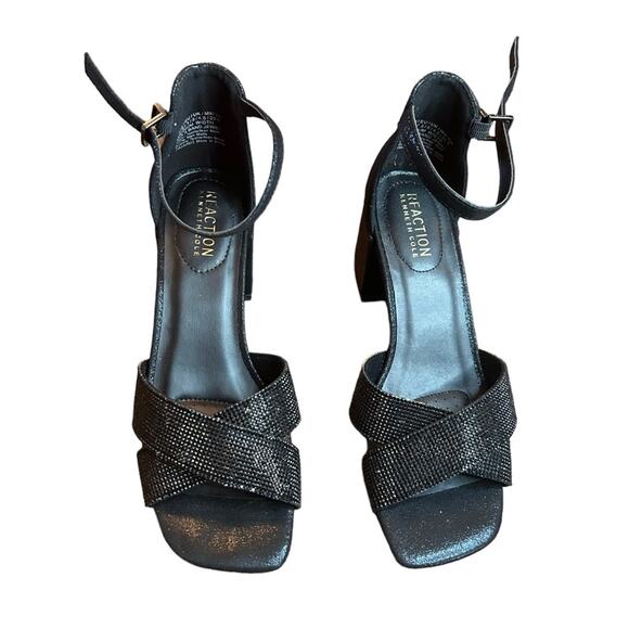 KENNETH COLE REACTION  Mix X Band Dress Sandal Black NEW Size 7 - Picture 3 of 11